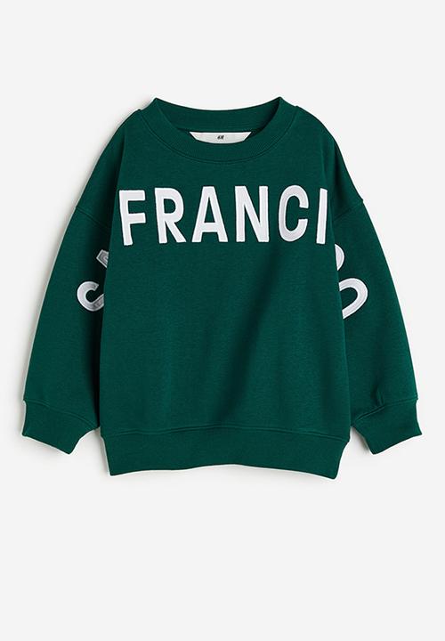 H&M - Oversized sweatshirt - dark green/san francisco