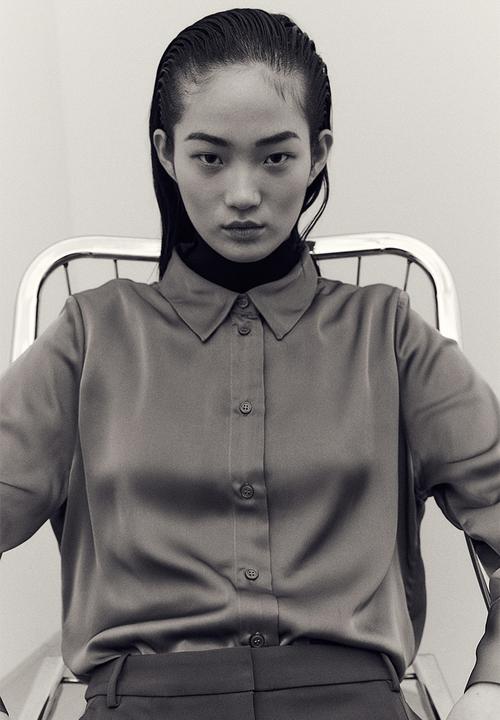 H&M - Pointed-collar shirt - grey