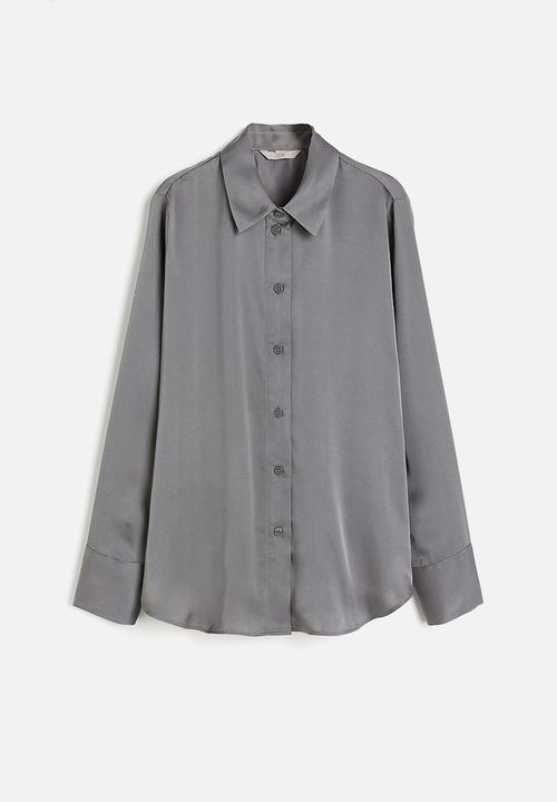 H&M - Pointed-collar shirt - grey
