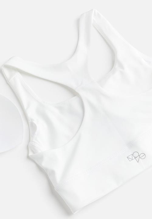 H&M - Drymove™ medium support sports bra - white
