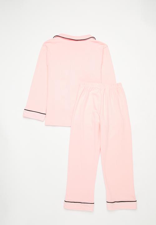 Pop Candy - Contrast piping pj set - pink