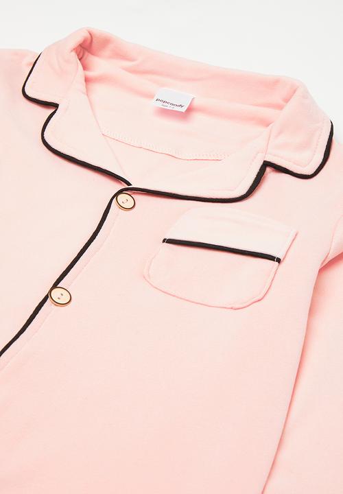 Pop Candy - Contrast piping pj set - pink