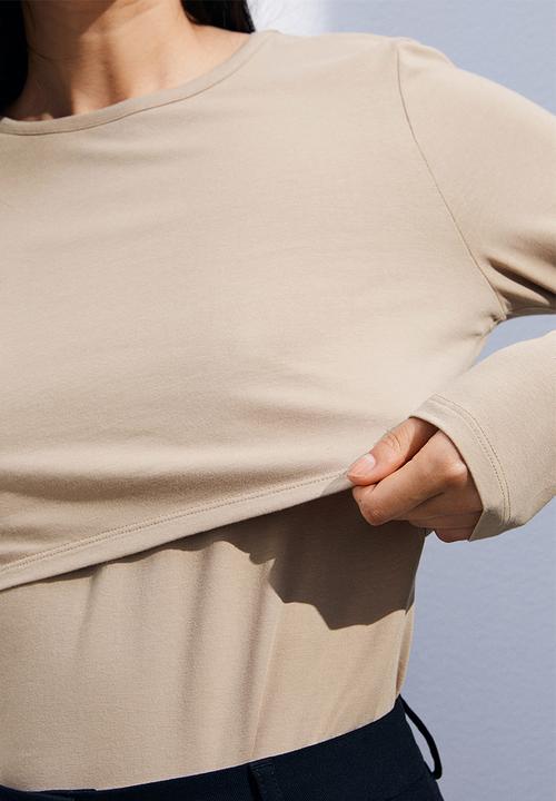 H&M - Mama nursing top - beige