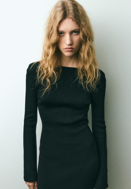 H&M - Rib-knit bodycon dress - black
