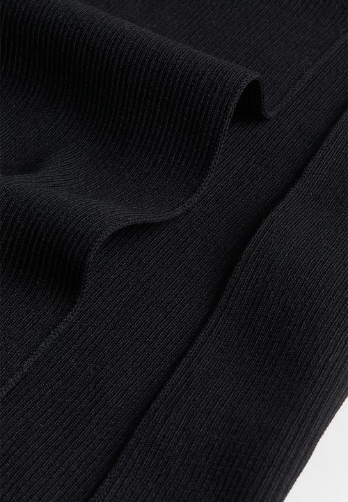 H&M - Rib-knit bodycon dress - black