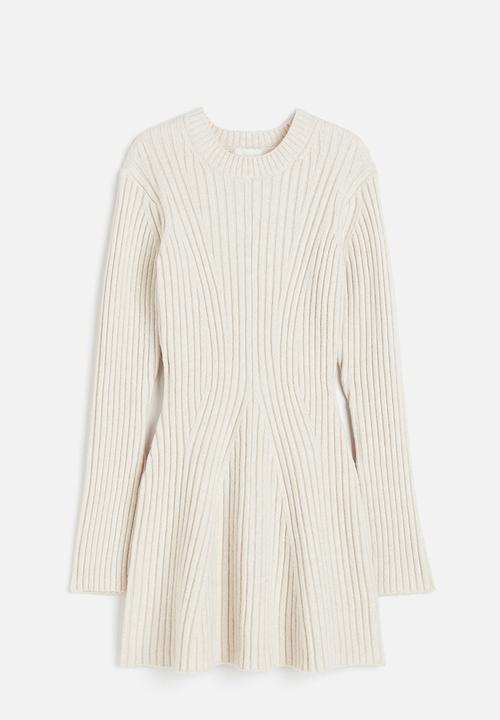 H&M - Rib-knit dress - natural white