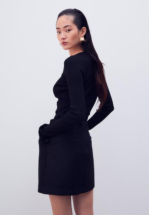 H&M - Rib-knit top - black