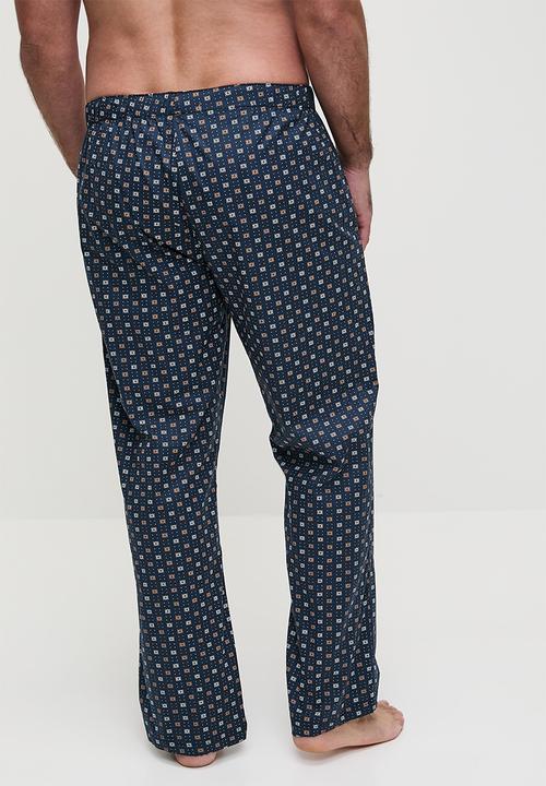POLO - Pattern woven pyjama pants - navy