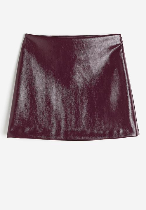 H&M - Mini skirt - burgundy