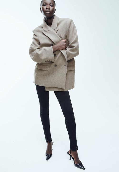 H&M - Double-breasted blazer - grey & brown