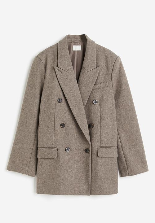 H&M - Double-breasted blazer - grey & brown