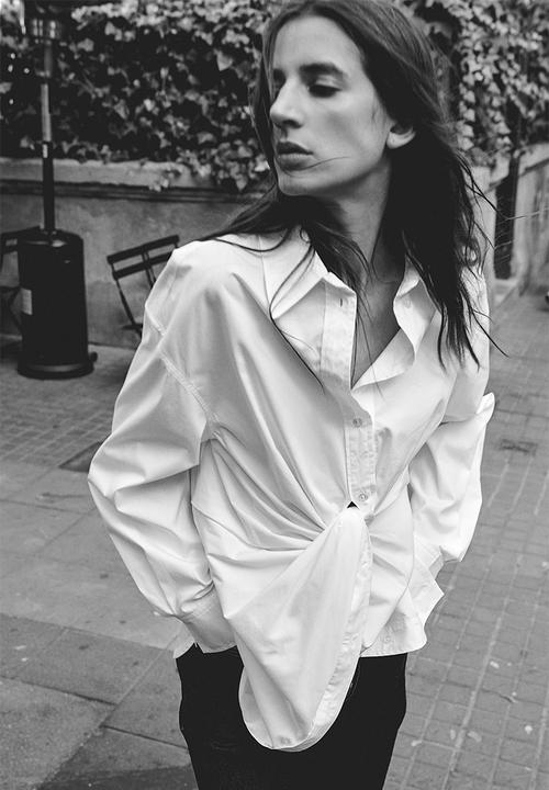 H&M - Knot-detail shirt - white