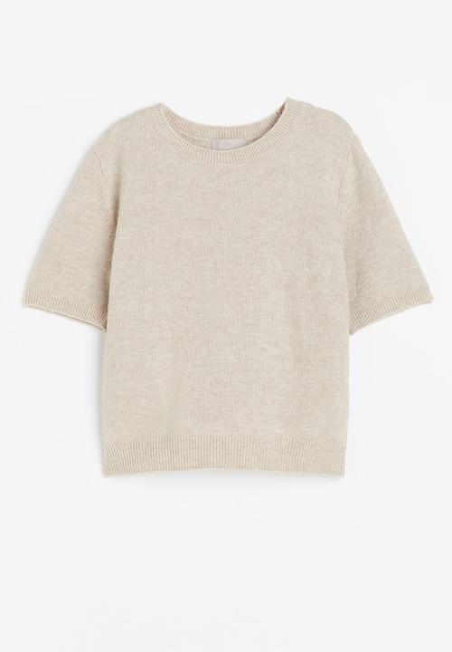 H&M - Fine-knit jumper - light beige 