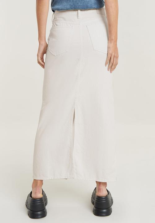 G-STAR - Viktoria Long Skirt wmn - lt chalk gd