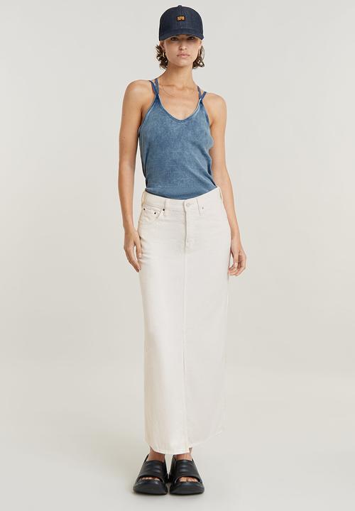 G-STAR - Viktoria Long Skirt wmn - lt chalk gd