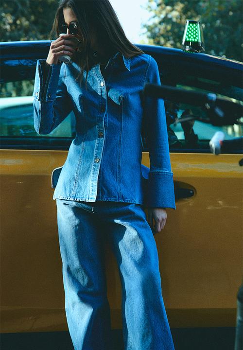 H&M - Wide regular jeans - denim blue
