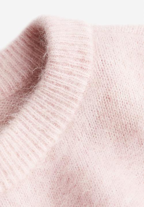 H&M - Oversized mohair-blend jumper - light pink