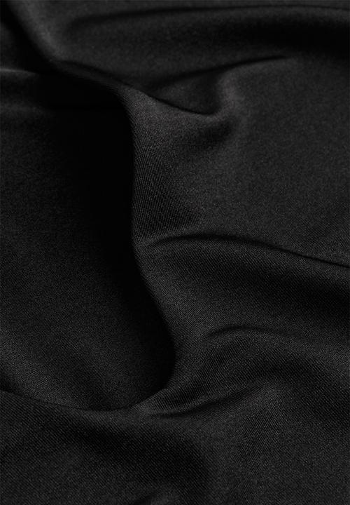H&M - Cap-sleeved jersey body - black