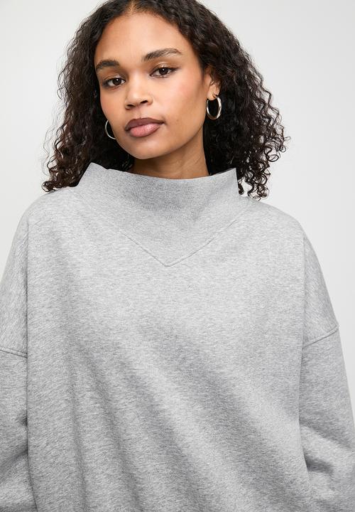 Superbalist - Turtle neck sweatshirt - grey melange