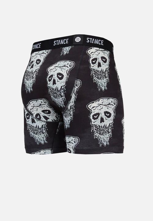 Stance Socks - Pizza face boxer brief - black & white