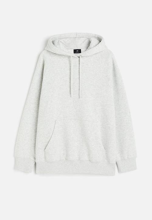H&M - Oversized fit hoodie - light grey marl