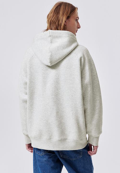 H&M - Oversized fit hoodie - light grey marl