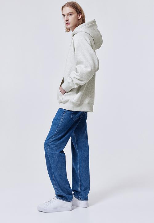 H&M - Oversized fit hoodie - light grey marl