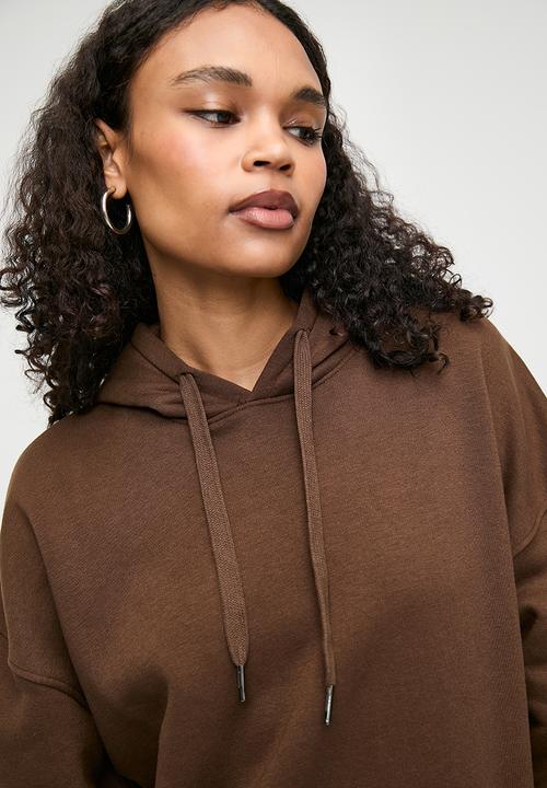 Superbalist - Side zip hoody - chocolate