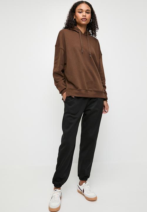 Superbalist - Side zip hoody - chocolate