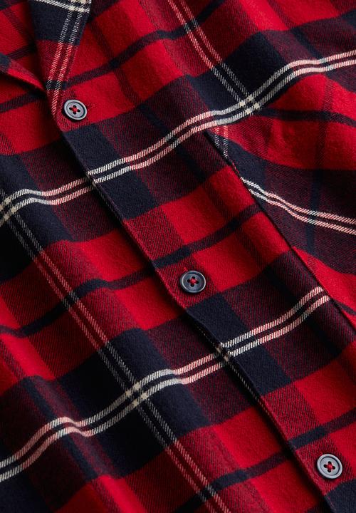 H&M - Regular fit flannel pyjamas - red/checked