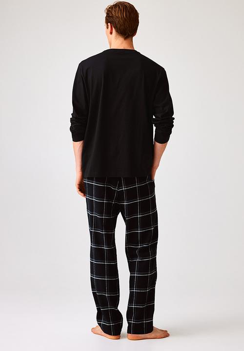 H&M - Regular fit pyjama - black/checked