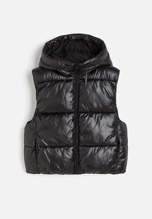 H&M - Hooded puffer gilet - black