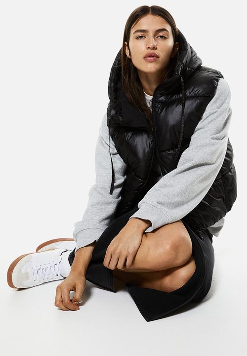 H&M - Hooded puffer gilet - black