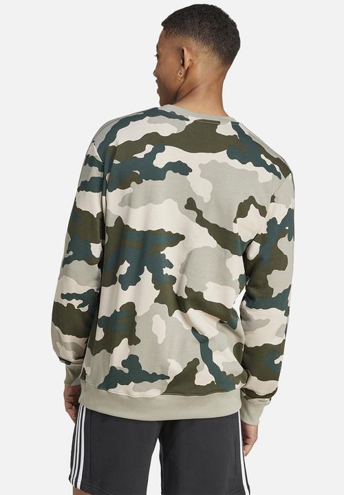 adidas Performance - Camo crew sweatshirt - silver pebble