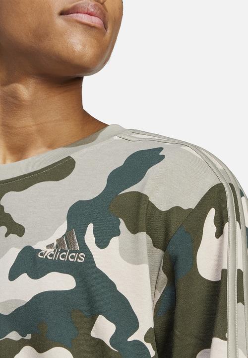 adidas Performance - Camo crew sweatshirt - silver pebble