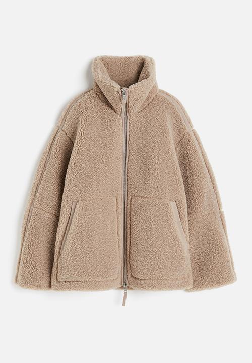 H&M - Zip-through teddy jacket - beige