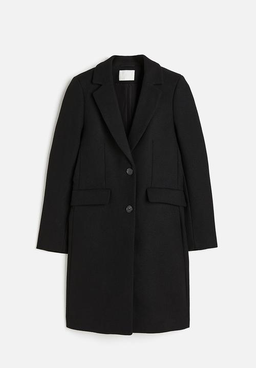 H&M - Single-breasted coat - black
