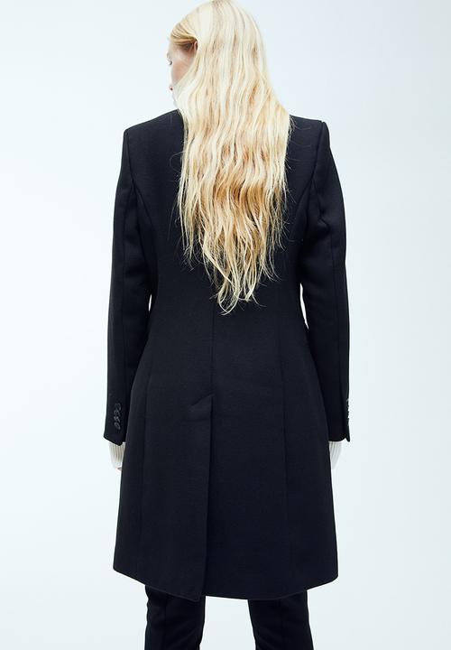 H&M - Single-breasted coat - black