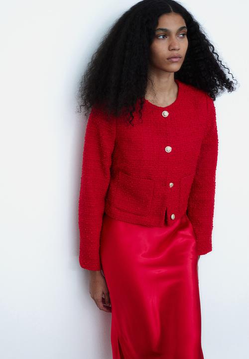 H&M - Bouclé jacket - red