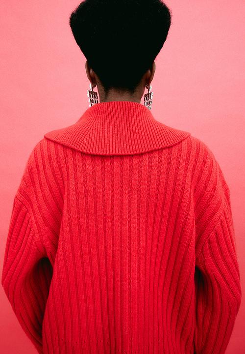 H&M - Collared wool jumper - red
