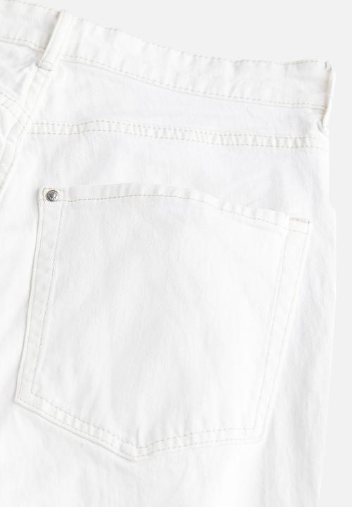 H&M - Curvy fit bootcut high jeans - white