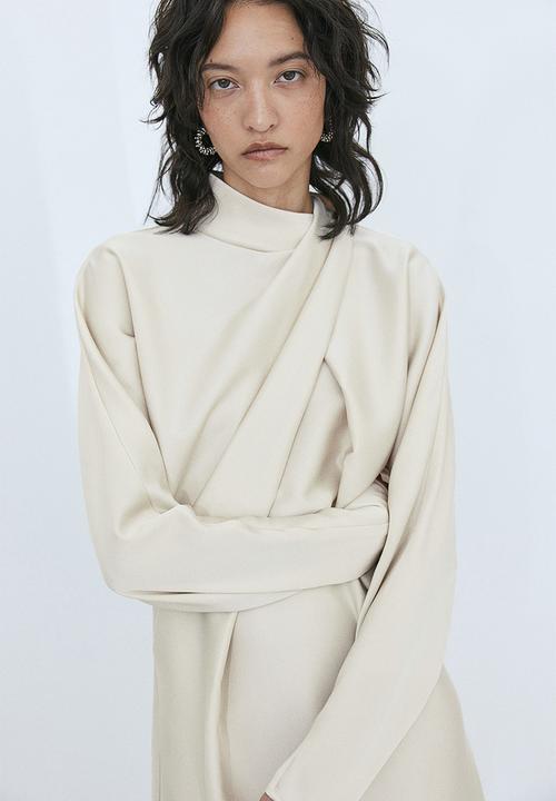 H&M - Draped dress - white