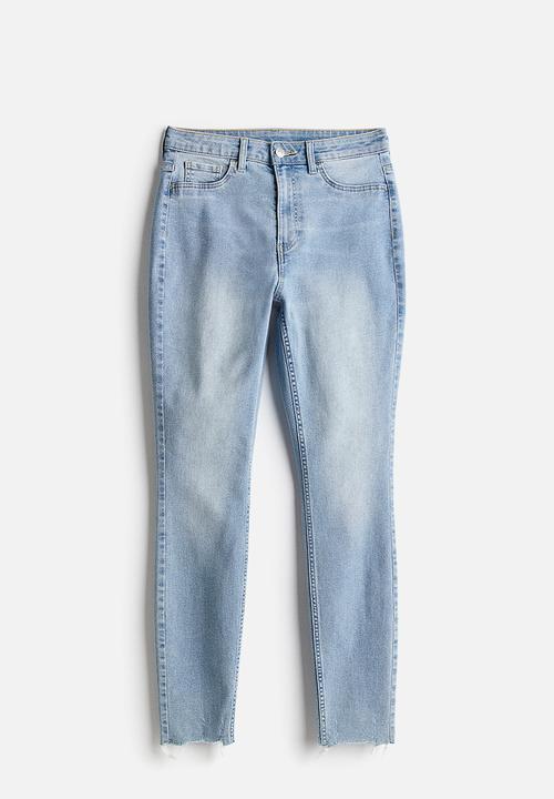 H&M - Curvy fit ultra high ankle jeggings - light denim blue
