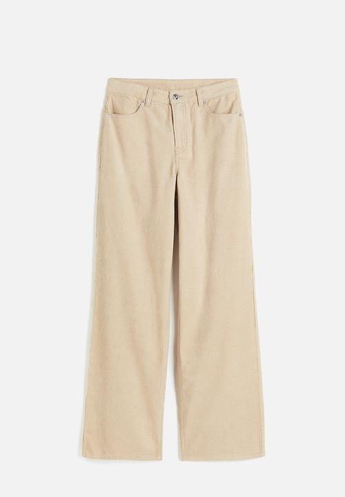 H&M - Corduroy trousers - light beige