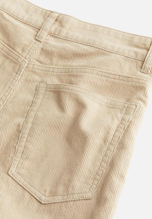 H&M - Corduroy trousers - light beige