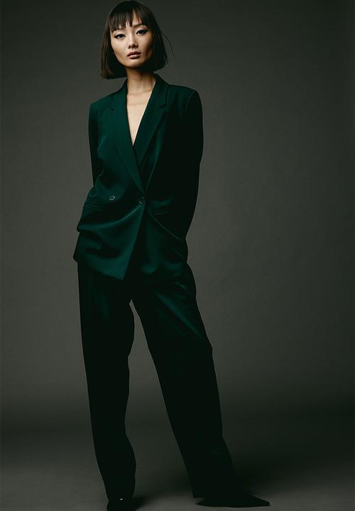 H&M - Tapered trousers - dark green