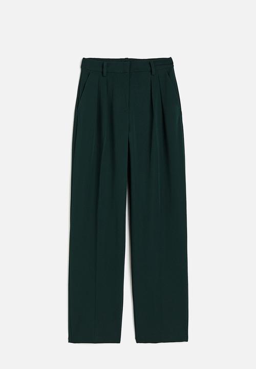 H&M - Tapered trousers - dark green