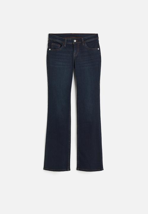 H&M - Flared low jeans - dark denim blue