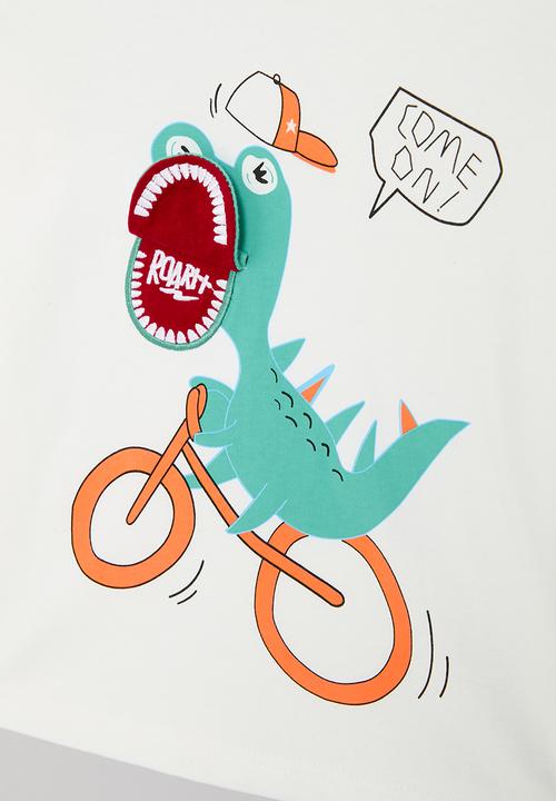Pop Candy - Applique long sleeve tee - white