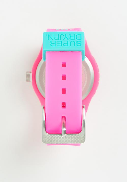 Superdry. - Silicone watch - pink/white